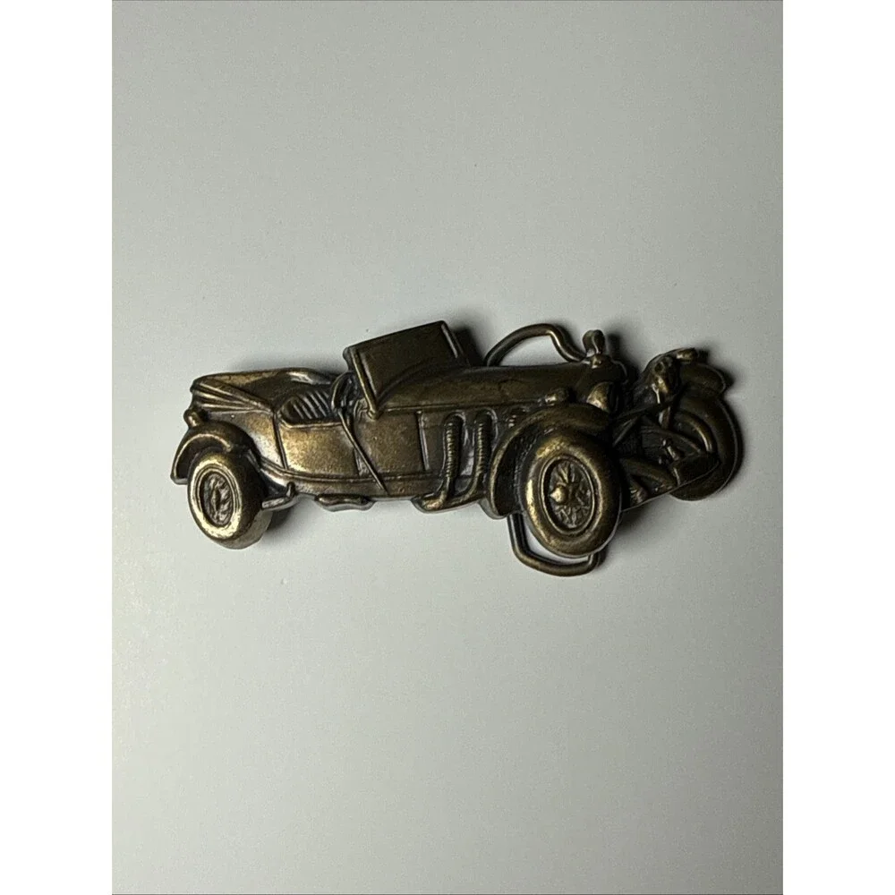Vintage Baron Belt Buckle Antique Roadster Convertible 